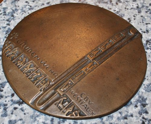 Bronzeplatte "Grubenwehr EBV Westfalen"