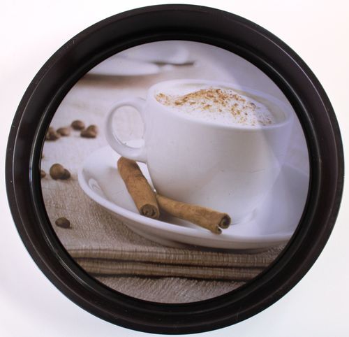 großes Serviertablett "Cappuccino" - ideal für den Kaffee/Cappucino-Klatsch auf der Terrasse