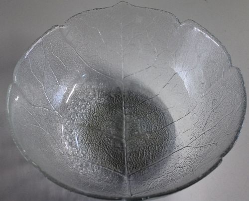 Glasschüssel "Blatt" (Aspen) / Dessert-Schüssel / Puddingschüssel / Salatschüssel 23 cm