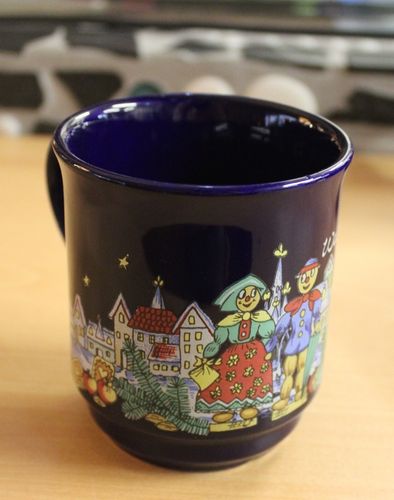 Blaue Glühwein-Tasse / Weihnachtsmarkt-Tasse