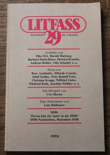 Litfass 29 - Zeitschrift für Literatur