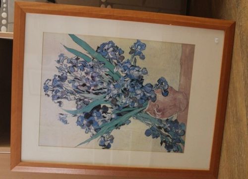 gerahmtes Bild, Blaue Iris (88 cm x 67 cm)