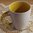 Souvenir-Tasse weiß und gelb: Wangen im Allgäu