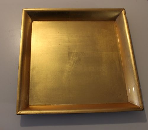 "goldenes" Tablett, 28 x 28 x 3