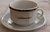 Cappuccino-Tasse + Untertasse, braun oder weiß, mit Goldrand