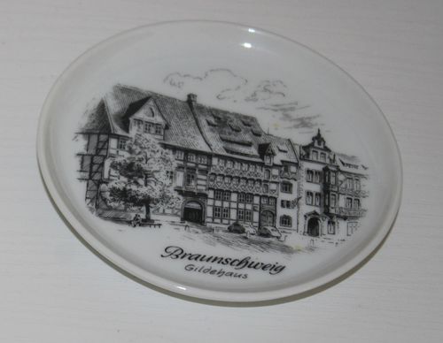 Porzellan-Untersetzer "Braunschweig": Gildehaus, Eulenspiegel