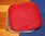 Tupperware 1619, quadratische Schale mit rotem Deckel
