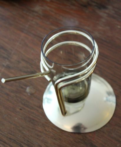 Salzstangen-Glas mit goldfarbener Spirale o5 x 7 / o8 x 11