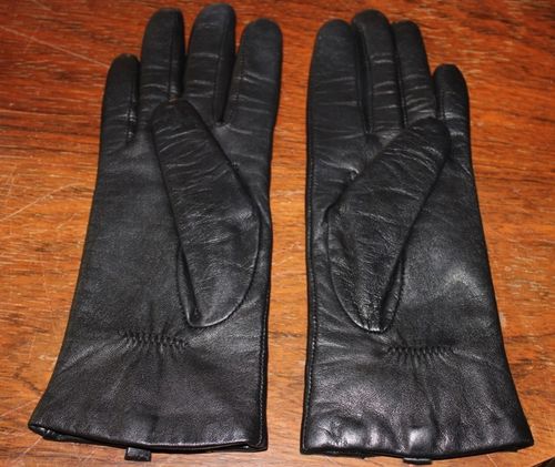 Damen-Handschuhe, Schwarz, Gr. 4